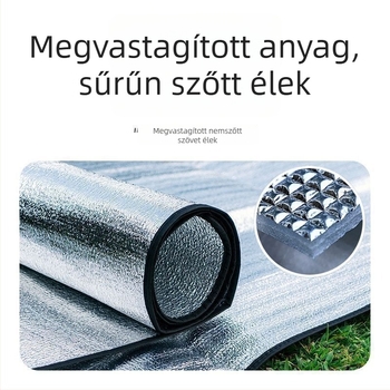 Kétoldalas alumíniumfóliás nedvességálló matrac, hordozható, vastagabb kempingezéshez, piknikhez és kollégiumi szobához