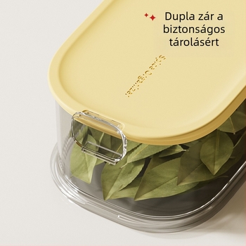 Konyhai műanyag fűszer-tároló edény, lezárt tartó bors és csillagánizs számára, élelmiszer-minőségű száraz összetevőkhöz