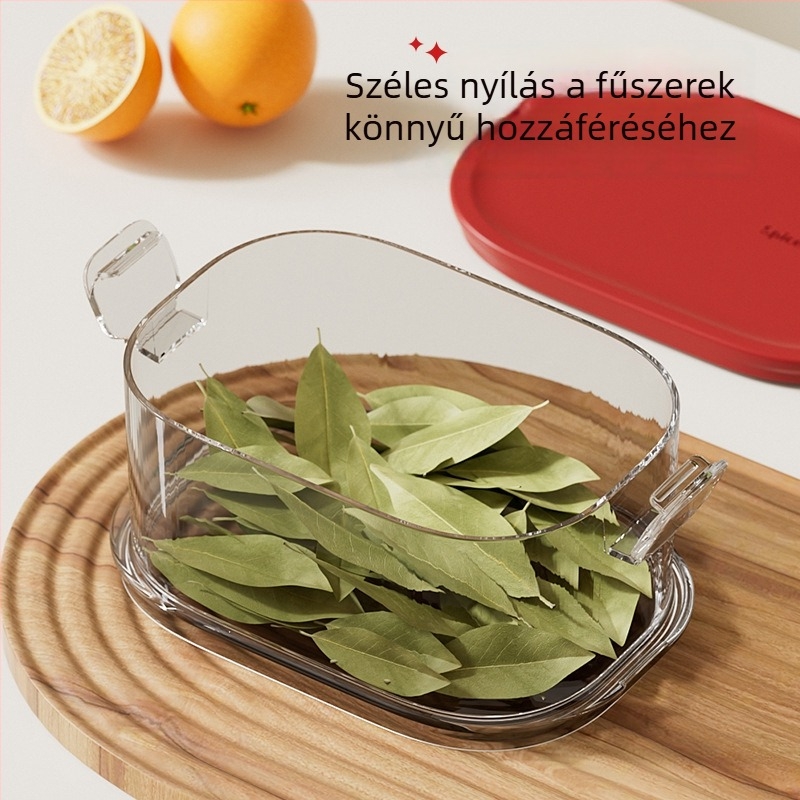 Konyhai műanyag fűszer-tároló edény, lezárt tartó bors és csillagánizs számára, élelmiszer-minőségű száraz összetevőkhöz
