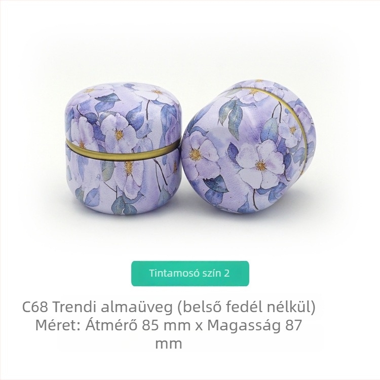 Almához formázott fémdoboz, kis teásdoboz, gyertyaüveg, aromaterápiás doboz, teajándékcsomagolás