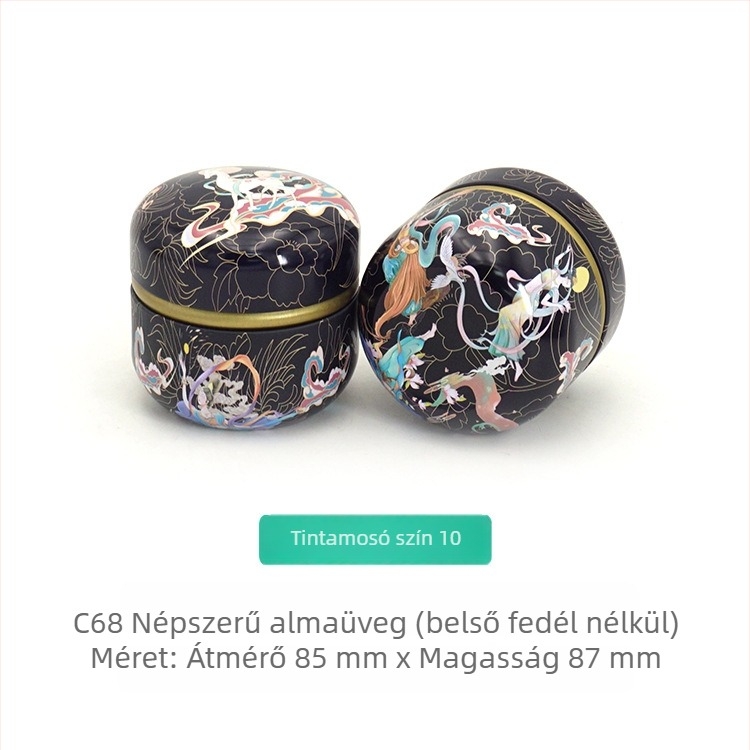 Almához formázott fémdoboz, kis teásdoboz, gyertyaüveg, aromaterápiás doboz, teajándékcsomagolás