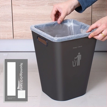 Nagy méretű háztartási szemetes kollégiumi szobába, nappaliba, hálószobába, konyhába, fürdőszobába és WC-be, matt felületű fedéllel és nyomógyűrűs zárszerkezettel