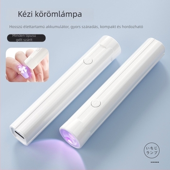 2025-ös új modell kézben tartható manikűrlámpa, fehér, újratölthető, hordozható fototerápiás lámpa
