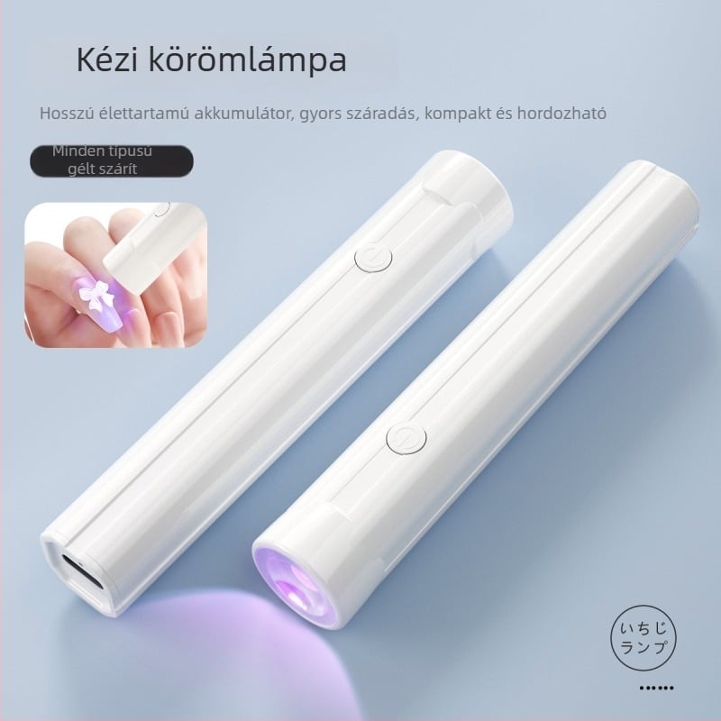 2025-ös új modell kézben tartható manikűrlámpa, fehér, újratölthető, hordozható fototerápiás lámpa