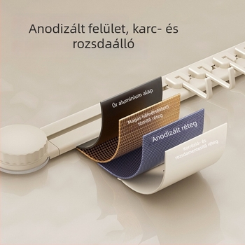 Vákuumos konyhai akasztó, fúrás nélkül, teherbírás 3-5 kg, rendező spatulák és kanálok számára, modern dizájn, 8 darabos készlet, ABS anyag