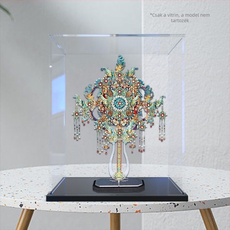 Hátsó világítású porvédő sapka akril kijelző dobozhoz 3D puzzle modellhez