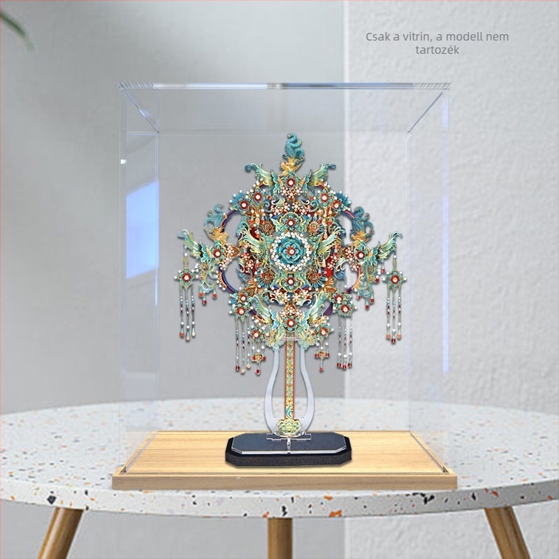 Hátsó világítású porvédő sapka akril kijelző dobozhoz 3D puzzle modellhez