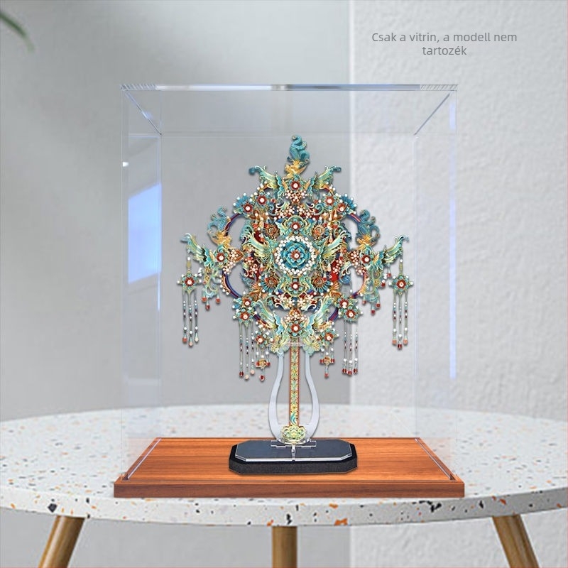 Hátsó világítású porvédő sapka akril kijelző dobozhoz 3D puzzle modellhez