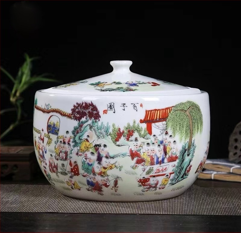 Kerámia rizstároló edény zárható fedővel, nedvesség- és rovarálló, 5/10/15 kg kapacitás