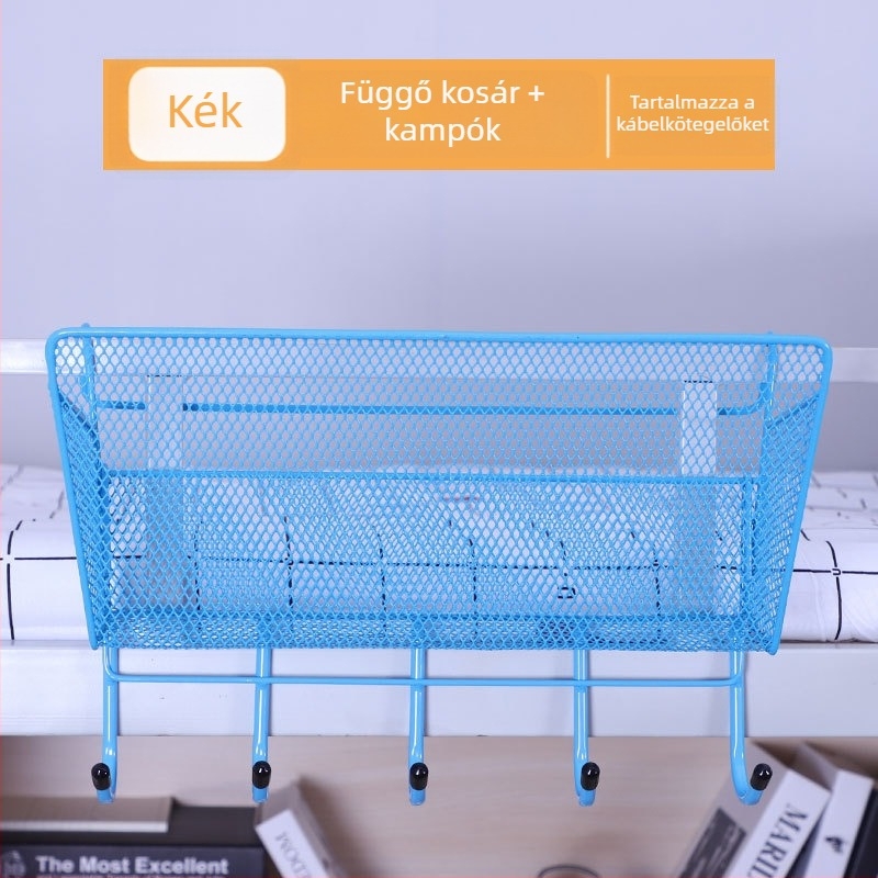 Fém függőkosár felső bunkához, falra szerelhető, fúrás nélkül
