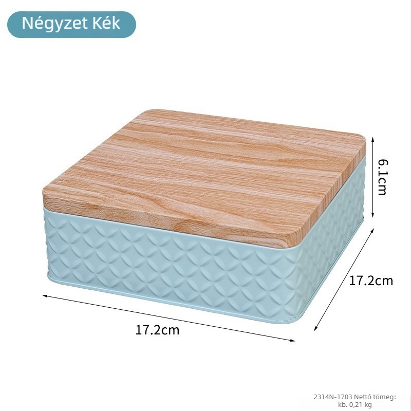 Vastag falú, kézzel festett fémdoboz kávéhoz, gabonákhoz, édességekhez és nassolnivalókhoz, nagy kapacitású teásdoboz