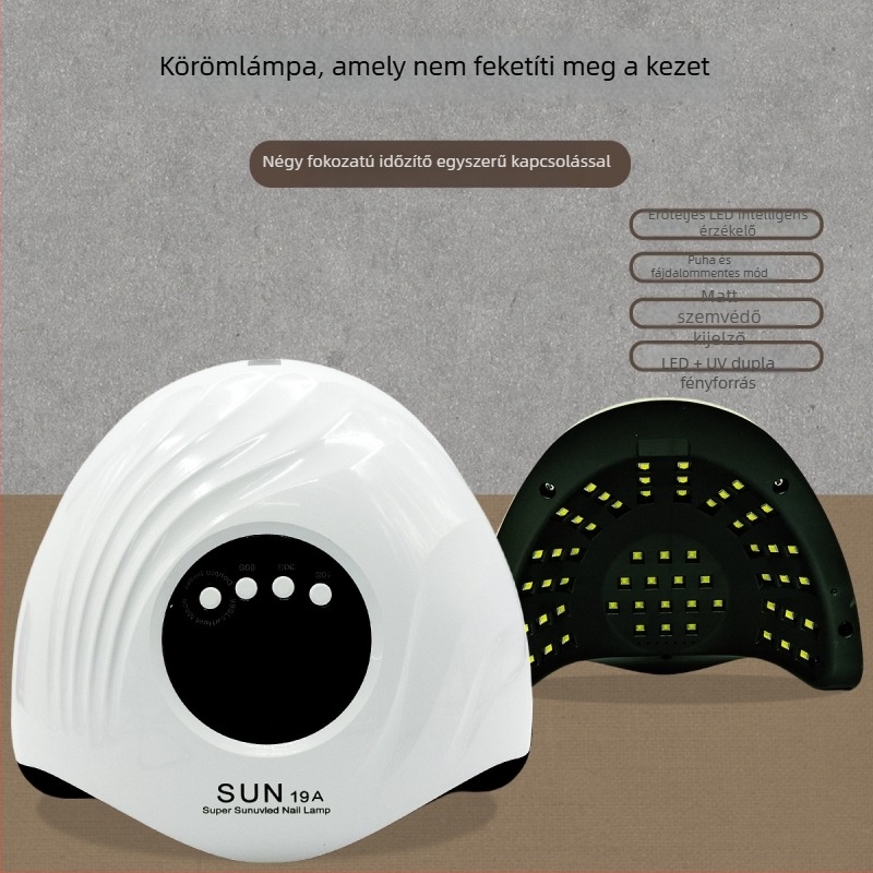 150W-os körömlámpa kettős fényforrással, UV-gélhez, gyors száradás