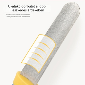 U alakú, kétoldalas körömreszelő fogantyúval, manikűr eszköz