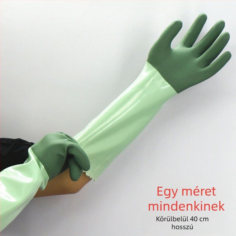 Vastag, velúr béléses háztartási kesztyű mosogatáshoz és mosáshoz, téli meleg