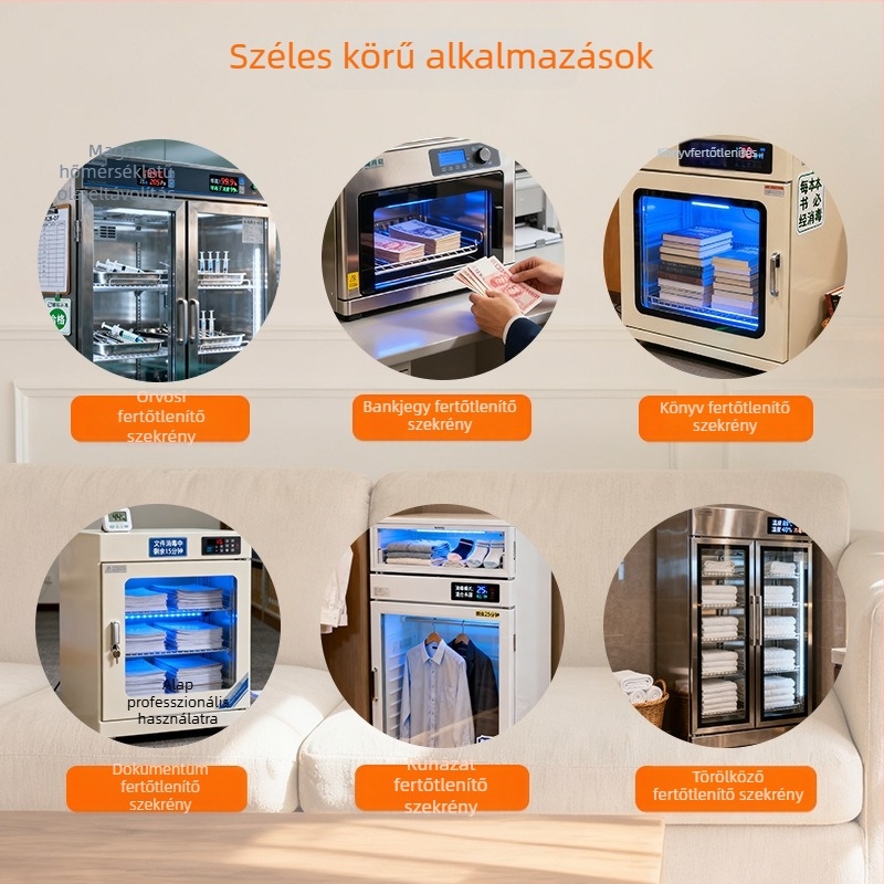 Fertőtlenítő szekrény hőmérséklet-vezérlő digitális kijelzővel, beépített vezérlőpanel