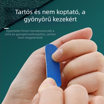 100 egyszer használatos manikűr eszköz: mini csiszolócsíkok, körömreszelők, polírozó pálcikák, kétoldalas körömápolási készlet utazáshoz