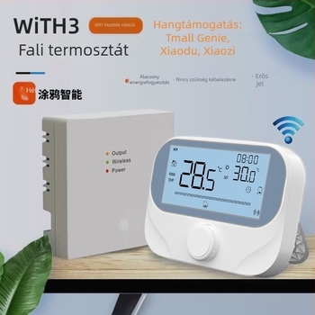 H3 Új Wi‑Fi okos gázfalra szerelt kazán termosztát, vezeték nélküli RF kazán termosztát, csatlakoztatható vízpumpához