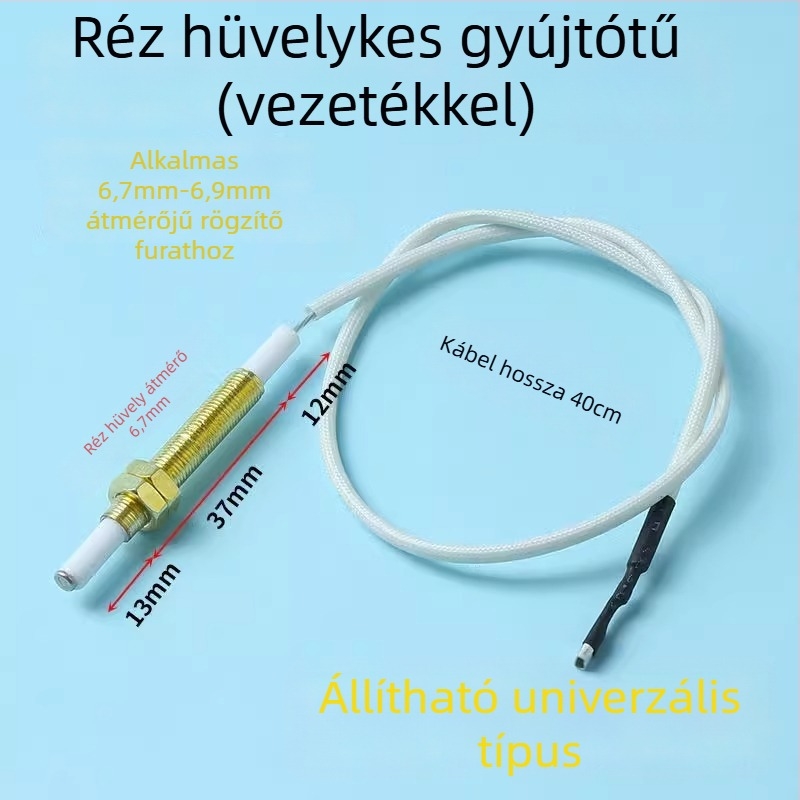Univerzális gyújtó tű gáztűzhelyhez, vezetékkel és termopár érzékelővel