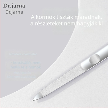 Tijiana rozsdamentes acél körömreszelő, kétoldalas, matt felület, durva és finom csiszolás, manikűr eszköz 282