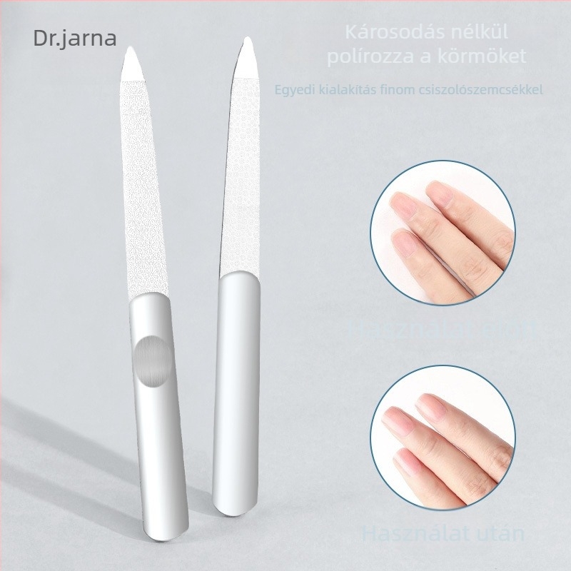 Tijiana rozsdamentes acél körömreszelő, kétoldalas, matt felület, durva és finom csiszolás, manikűr eszköz 282