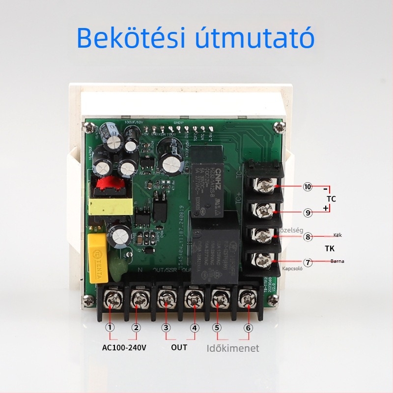 TS600 érintőképernyős LED-digitális hőmérséklet- és időszabályzó, három funkció egyben, forró bélyegző gépekhez