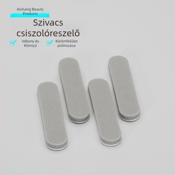 Szivacsos körömreszelő, mini csiszolófájl, tartós, mosható, formázás és körömlakk eltávolítás, kétoldalas csiszolócsík, manikűr eszköz