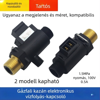 Elektronikus vízáram-szabályozó és áramláskapcsoló szenzor gázzal működő falra szerelt kazánokhoz
