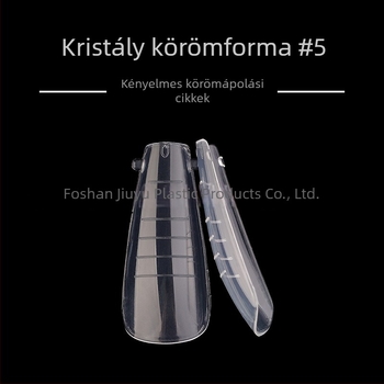 Kristály körömforma #5 körömépítéshez, gyors fénykezelés, 120 darabos doboz mérőskálával