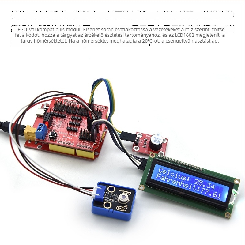 MLX90614 érintésmentes infravörös hőmérséklet-szenzor modul - IR hőmérséklet-gyűjtő, kompatibilis az Arduino-val és a LEGO-val