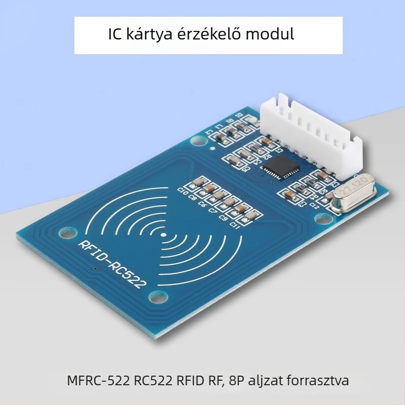 MFRC-522 RC522 RFID IC-kártya érzékelő modul olvasó 8P csatlakozóval, előhegesztett