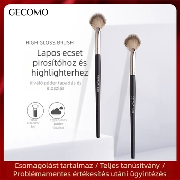 GECOMO pirosító és highlighter ecset, puha szálak, por nem szív fel, könnyű felvitel, kezdőknek szóló sminkeszköz