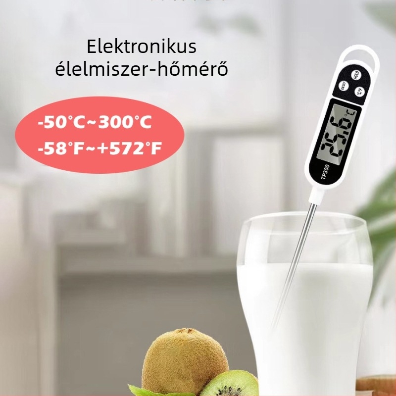 Kaitai elektronikus élelmiszerhőmérő tűvel, tejhez és kávéhoz, magas hőmérsékletű grill- és sütőhőmérő