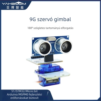 SG90 9g szervó pan-tilt 180° ultrahangos szenzor intelligens robotautóval akadályelkerülés és távolságmérés