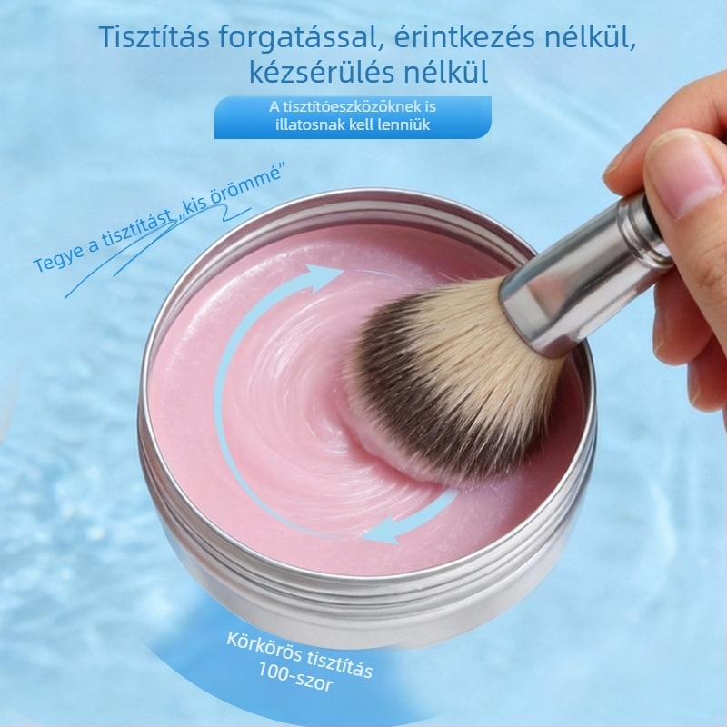 Oxya barack-oolong tisztító szappan sminkeszközökhöz, hordozható, sminkszivacsokra, puffokra és ecsetekre.