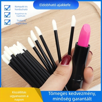 50 egyszer használatos ajak ecset a szájkontúrhoz, hordozható sminkeszköz