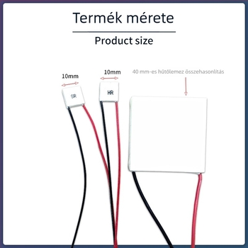 Tec1-3103 mini termoelektromos hűtőchip, 3,7V 3A, 10×10 mm hűtőmodul kozmetikai és orvosi eszközökhöz