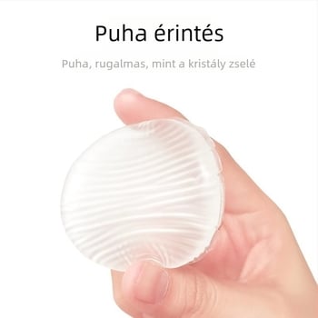 Átlátszó szilikon púdpuff BB krémhez és folyékony alapozóhoz – puha, kényelmes, zselés légpárnás felület, nedves vagy száraz használatra