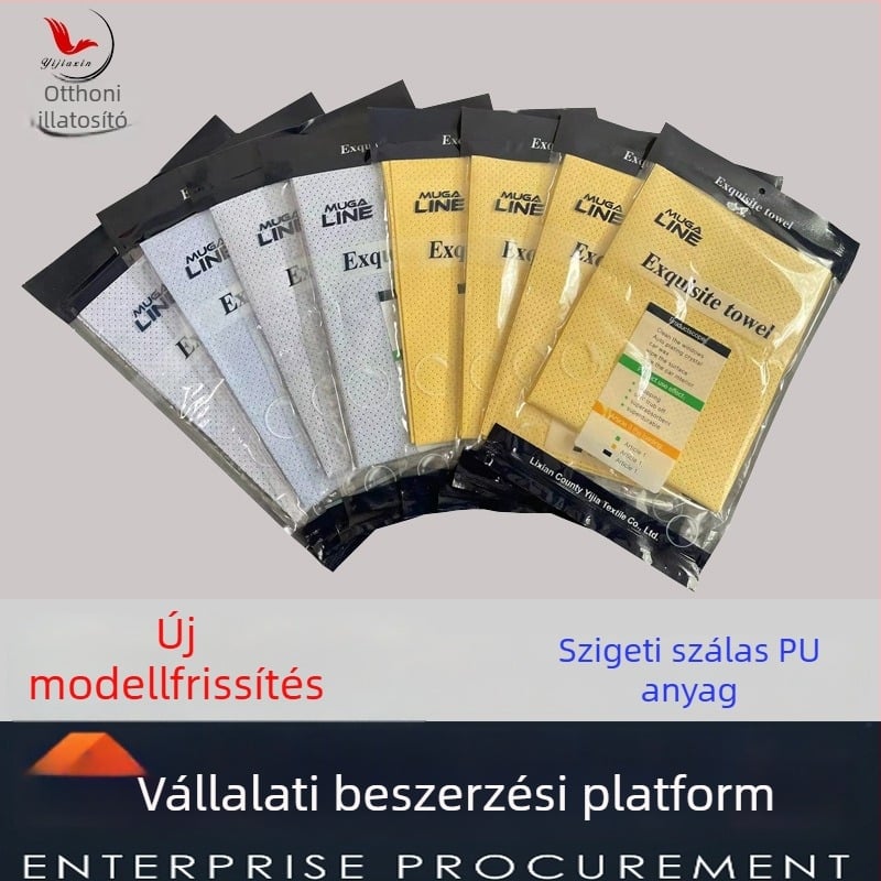 Dúsított rostból készült autóápoló törlő perforált PU anyaggal, nedvszívó, üvegtisztításhoz