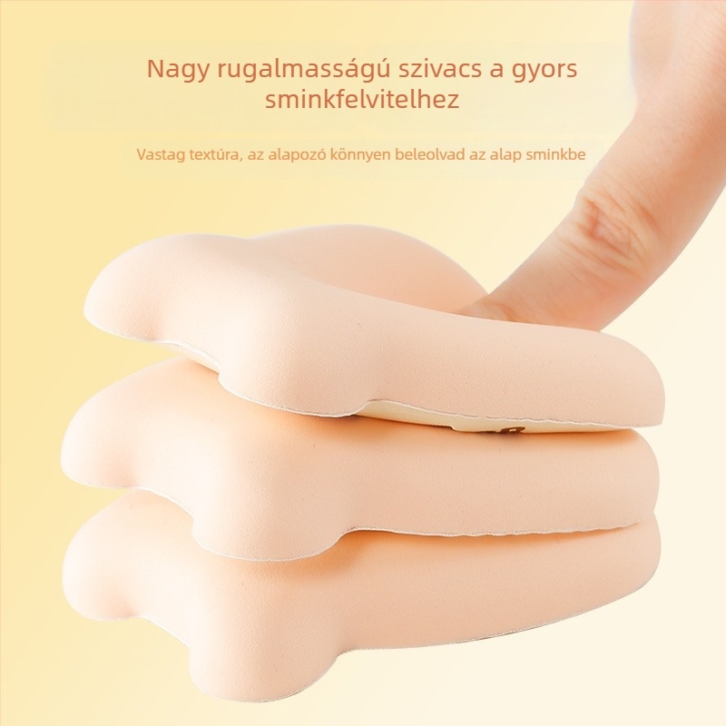Pee Marshmallow púderpuff – ultrakönnyű, kettős használat száraz és nedves porhoz, cushion alapozóhoz és fixáló porhoz, sminkszivacs