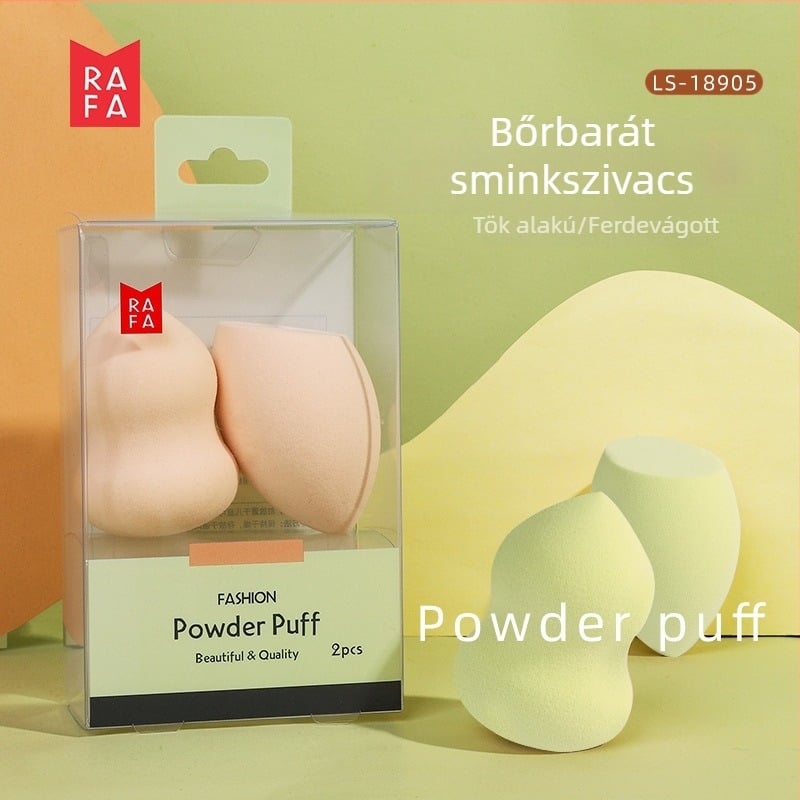 Tojás alakú sminkszivacs, ferde vágású, hidrofil poliuretán, 6×4 cm