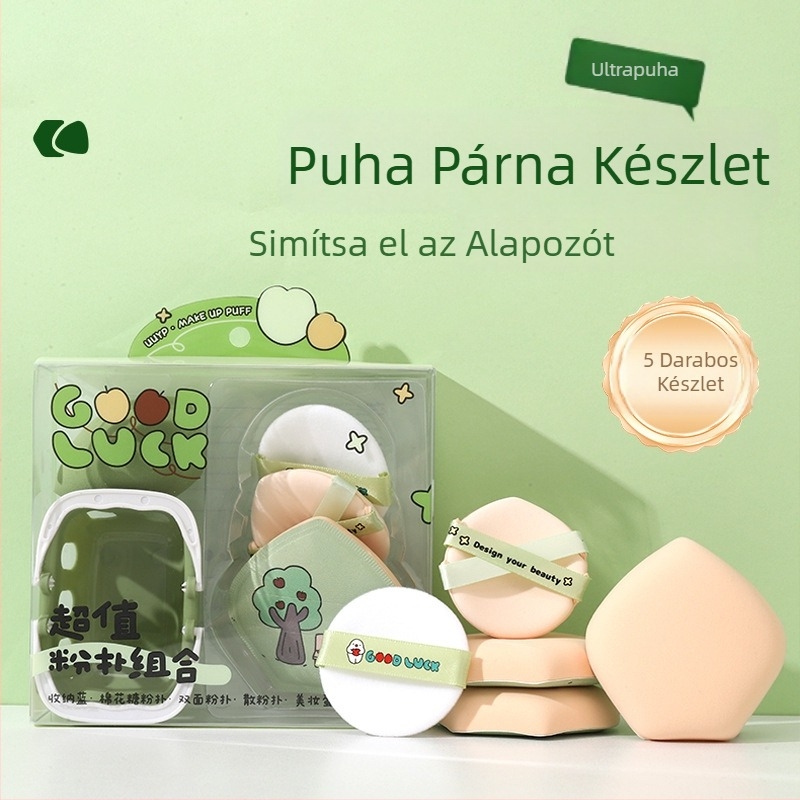 Púder ecset készlet: Loose Powder, Pressed Powder, Liquid Foundation, Dry/Wet Dual-Use, Marshmallow Cushion Puff