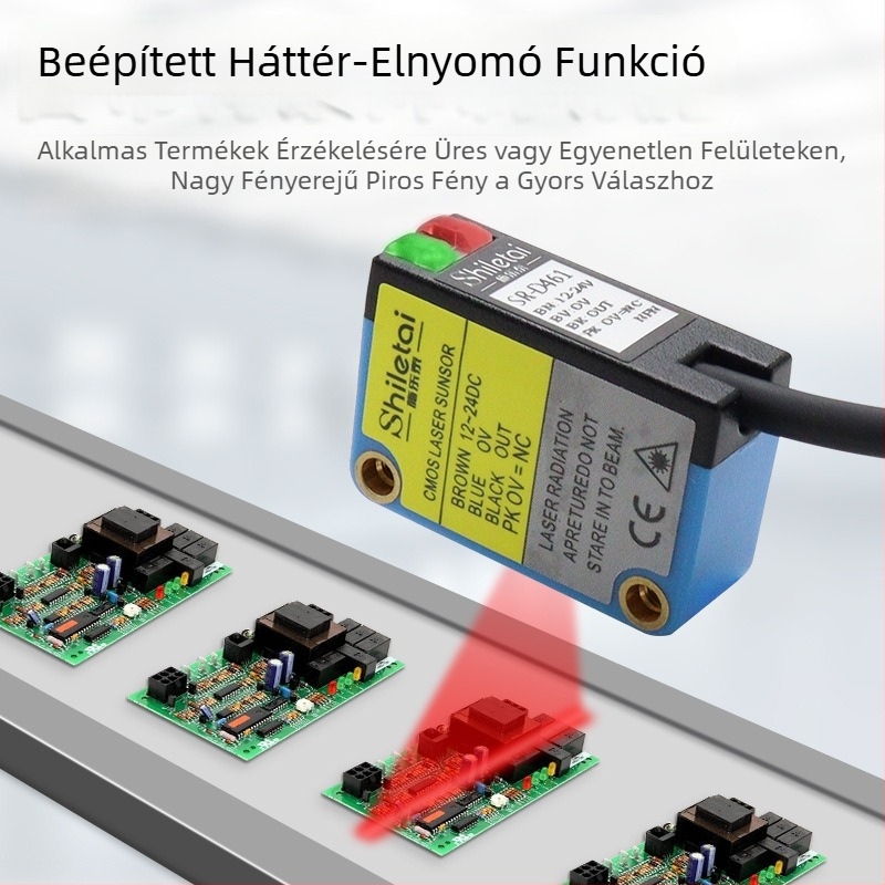 SR-D461 csík alakú fotóelektronikus területérzékelő szállítószalagra – vakfolt nélküli detektálás