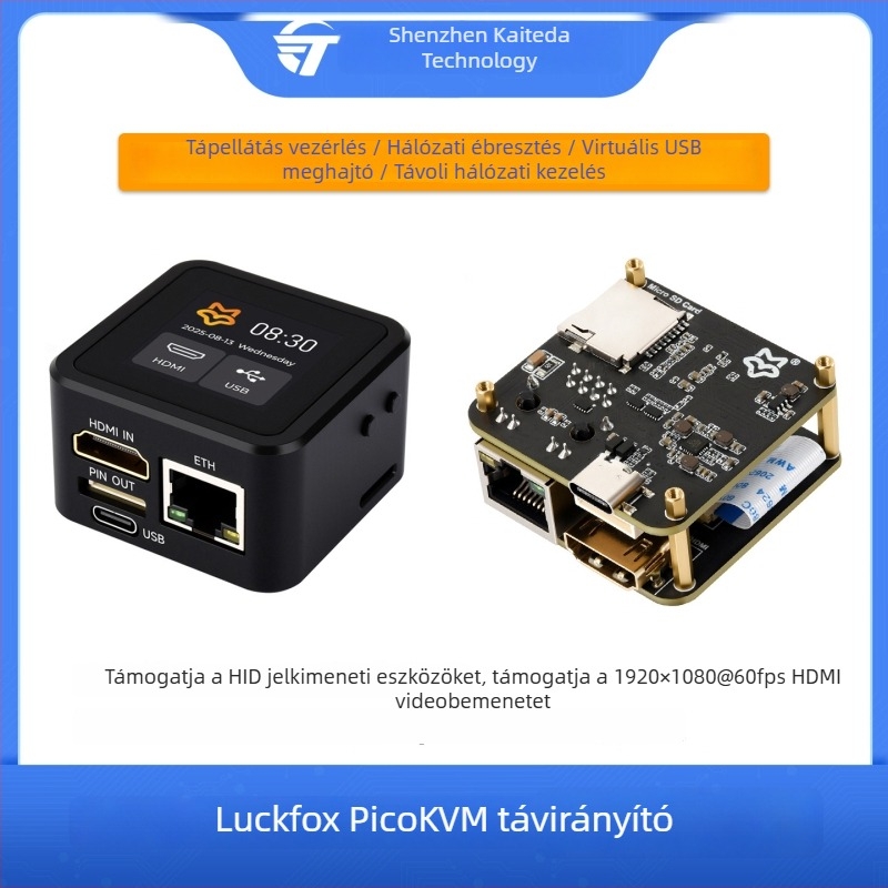 Luckfox PicoKVM távoli vezérlő IP KVM kezeléséhez HDMI-vel, távoli telepítés