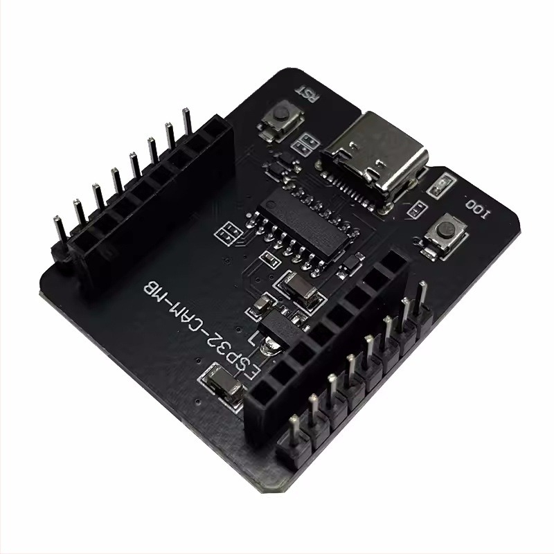 ESP32-CAM fejlesztőpanel – tesztalap hibakereséshez és soros programozáshoz, firmware író modul bővítő interfésszel