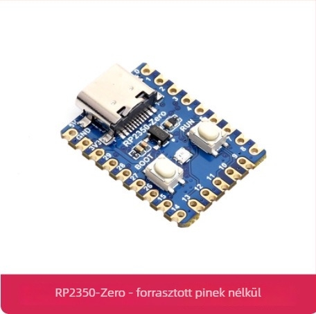 Raspberry Pi RP2350 Zero fejlesztőboard Pico 2 mikrokontroller kettős magos kettős architektúra USB Type-C interfész
