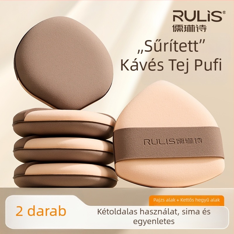 Pillekönnyű, kettős használatú sminkszivacs, nem szívja magába a púdert, alkalmas cushion alapozóhoz és folyékony alapozóhoz