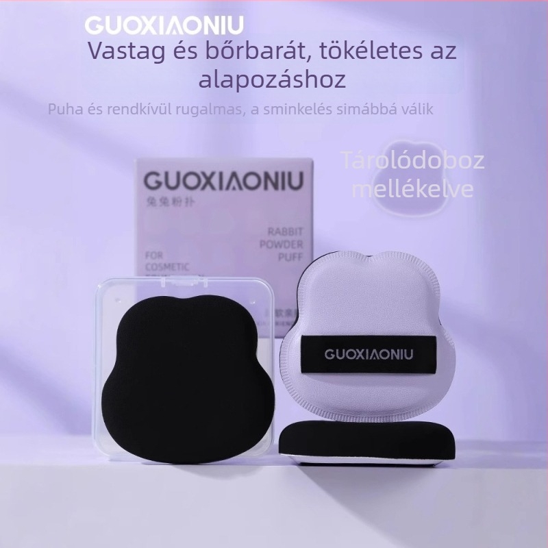 Guoxiaoniu Rabbit szépség tojás formájú sminkszivacs – ultra‑puha marshmallow-szerű alapozó puff, nedves és száraz felvitelre