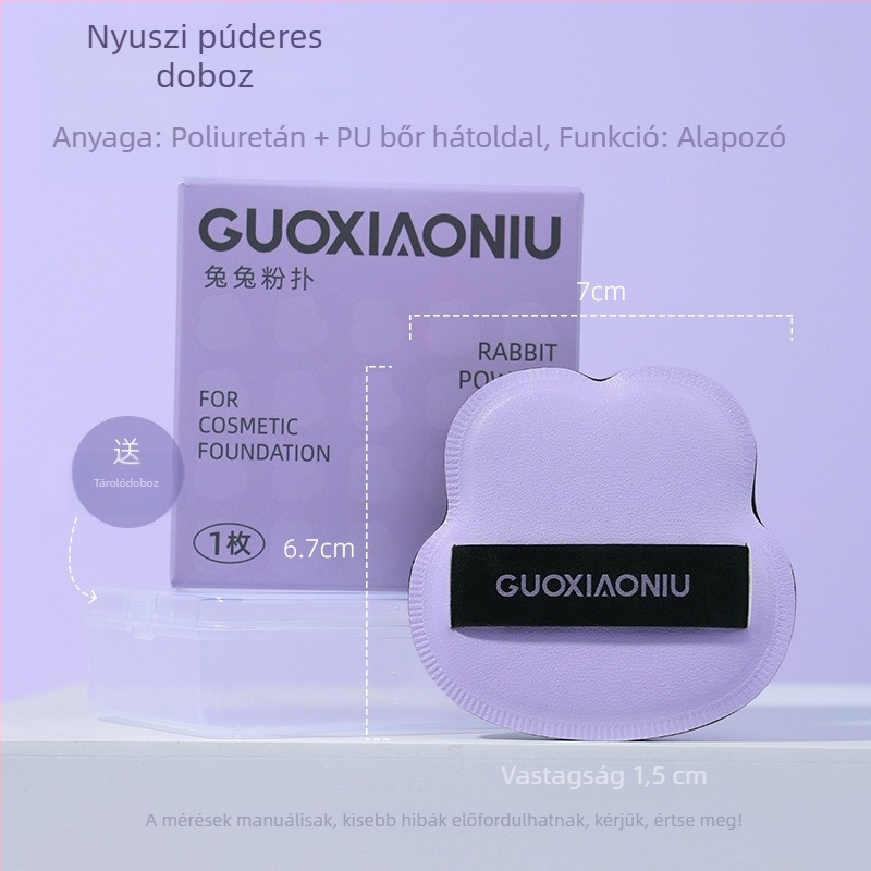 Guoxiaoniu Rabbit szépség tojás formájú sminkszivacs – ultra‑puha marshmallow-szerű alapozó puff, nedves és száraz felvitelre