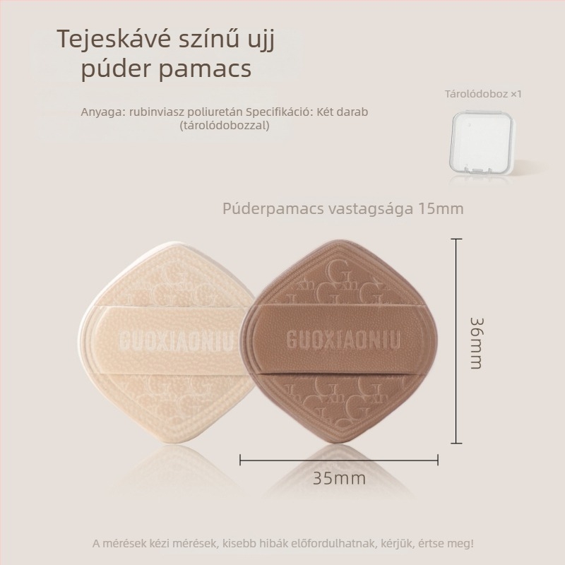 Guoxiaoniu tej-kávé árnyalatú: púderpuff az ujjhegyhez, cushion blush, mini ujj-púder, beauty egg a kiemeléshez és kontúrozáshoz