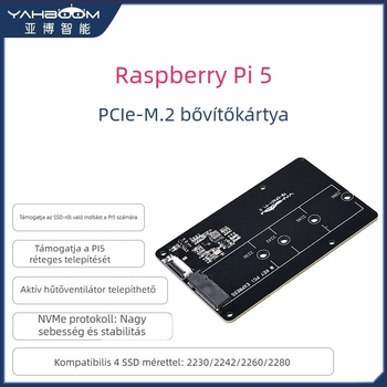Raspberry Pi 5 PCIe-M.2 bővítőlap NVMe SSD-hez